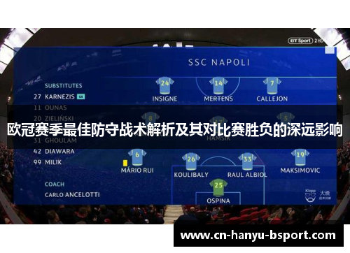 欧冠赛季最佳防守战术解析及其对比赛胜负的深远影响 欧冠赛季最佳防守战术解析及其对比赛胜负的深远影响
